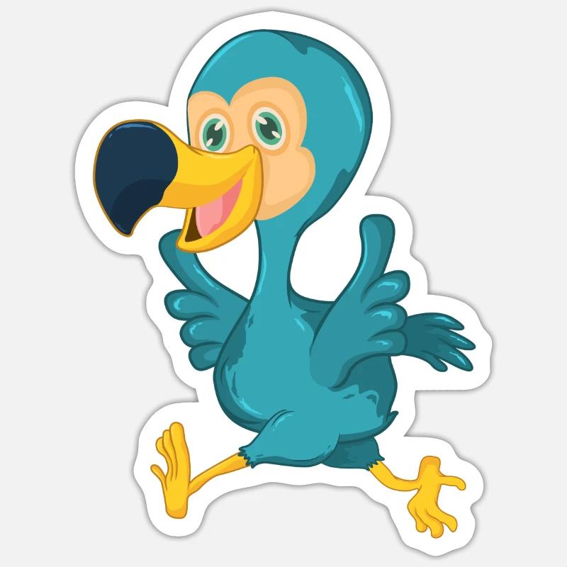 Dodo Vogel - Sticker Größe S (10 x 10 cm) - Mattweiß