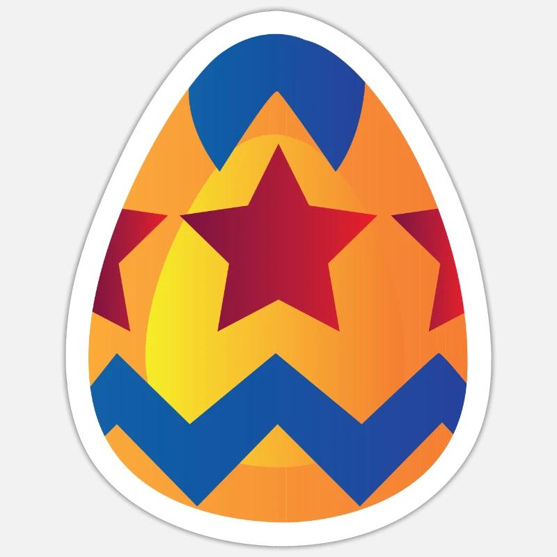 Œuf de Pâques Sticker taille S (10 x 10 cm)