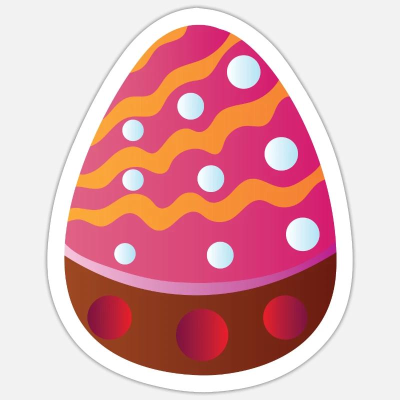 Easter Egg Easter Egg - Sticker size S (10 x 10 cm) - white matte