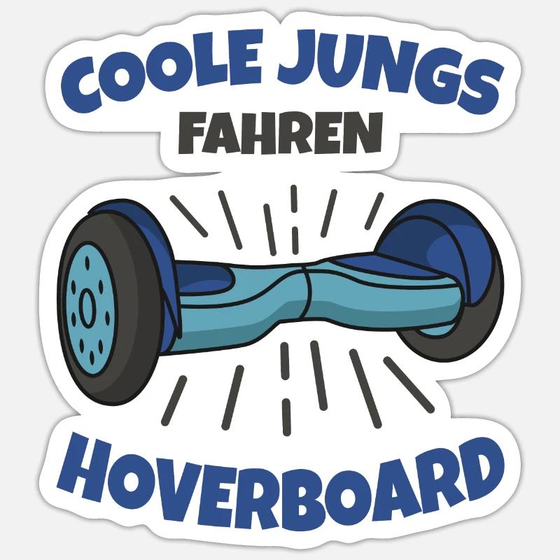 Hoverboard - Sticker Größe S (10 x 10 cm) - Mattweiß