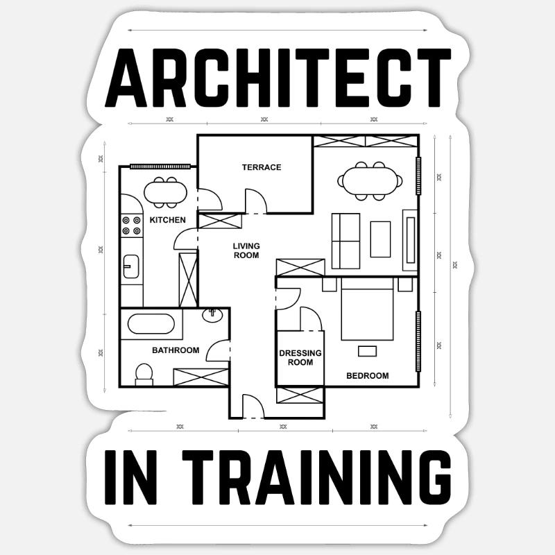 Architect in Training Sticker size S (10 x 10 cm)