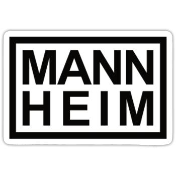 Mannheim - Sticker Größe S (10 x 10 cm) - Mattweiß - Vorne