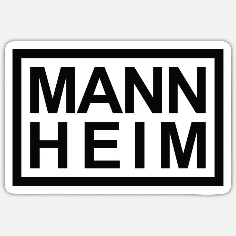 Mannheim - Sticker Größe S (10 x 10 cm) - Mattweiß