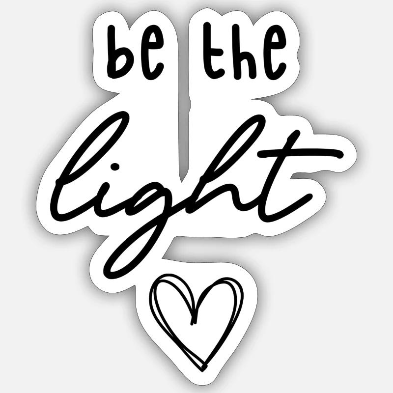 be the light - Sticker taille S (10 x 10 cm) - blanc mat