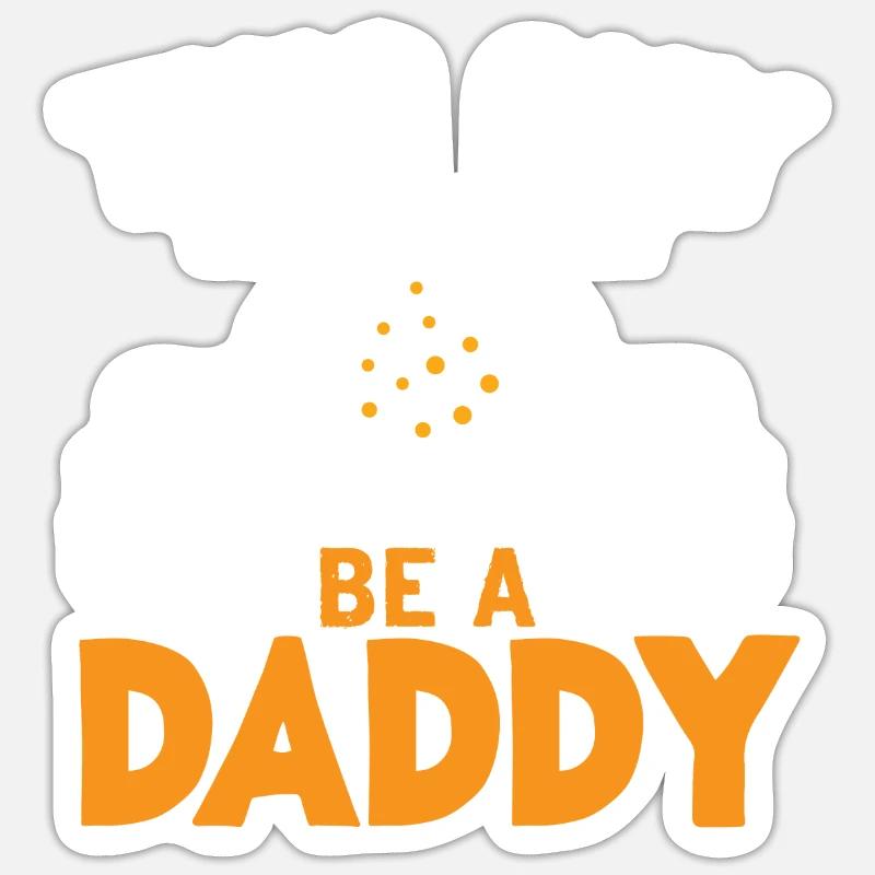 Bald Papa This Guy is going to be a Daddy - Sticker Größe S (10 x 10 cm) - Mattweiß