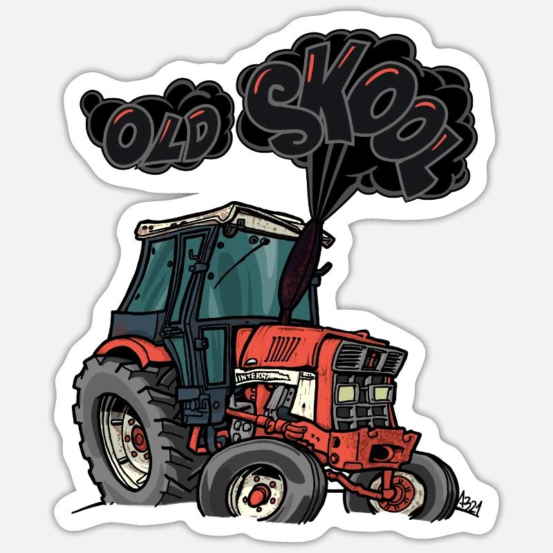 1015 OLD SKOOL IH Smoke Sticker size S (10 x 10 cm)