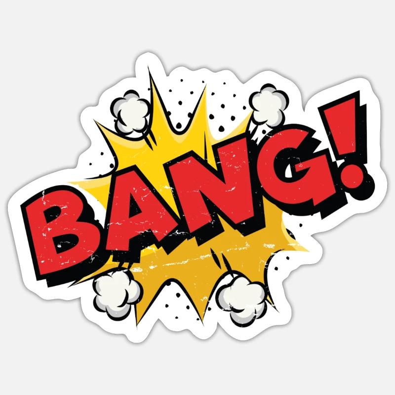 Afraid! Comic Speech Bubble Sticker size S (10 x 10 cm)