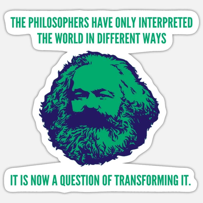 karl marx the philosopher - Sticker size S (10 x 10 cm) - white matte