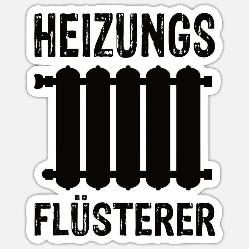 Heizung Flusterer - Sticker Größe S (10 x 10 cm) - Mattweiß