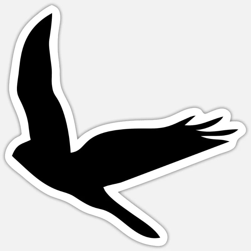Bird Eagle Birds Fly - Sticker size S (10 x 10 cm) - white matte