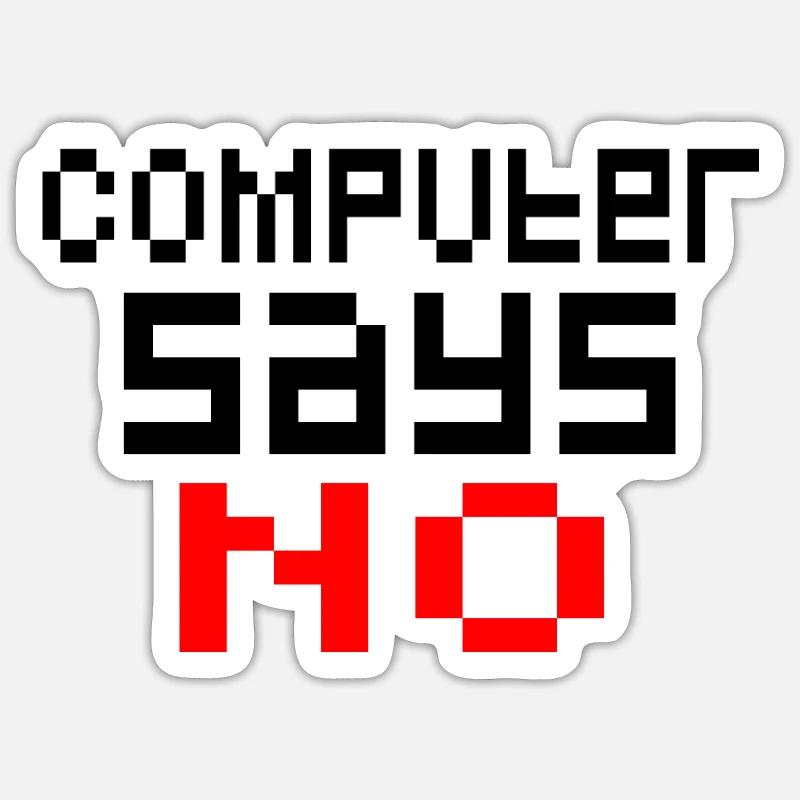 Computer - Sticker Größe S (10 x 10 cm) - Mattweiß