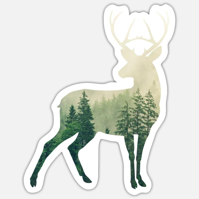 Hirsch Sticker Größe S (10 x 10 cm)