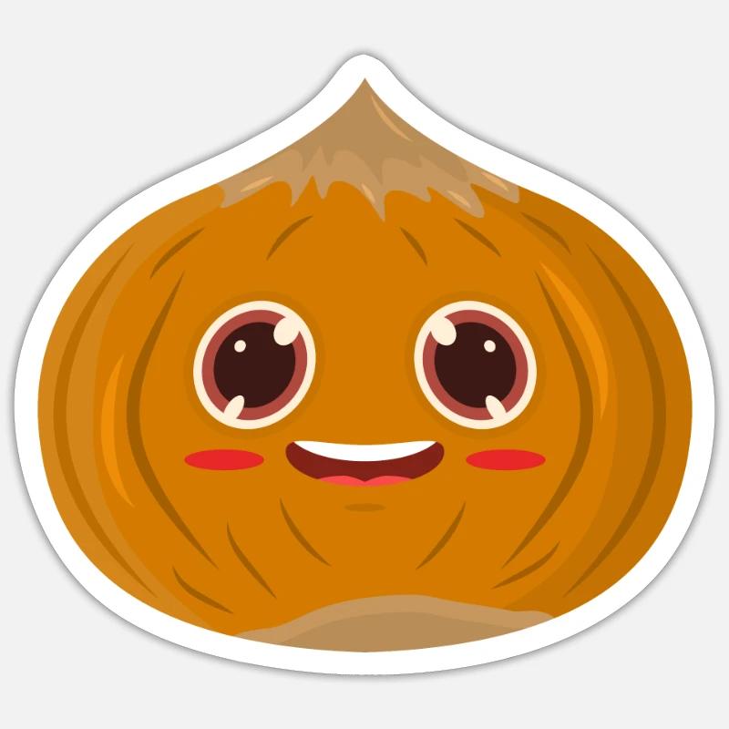 hazelnut - Sticker size S (10 x 10 cm) - white matte