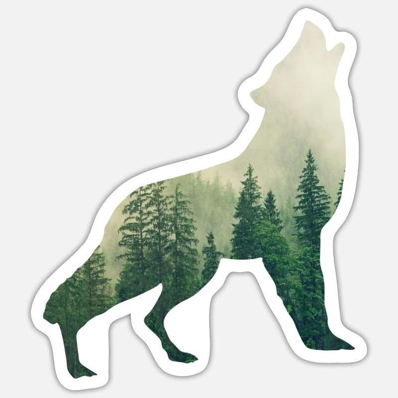 Wolf Sticker taille S (10 x 10 cm)