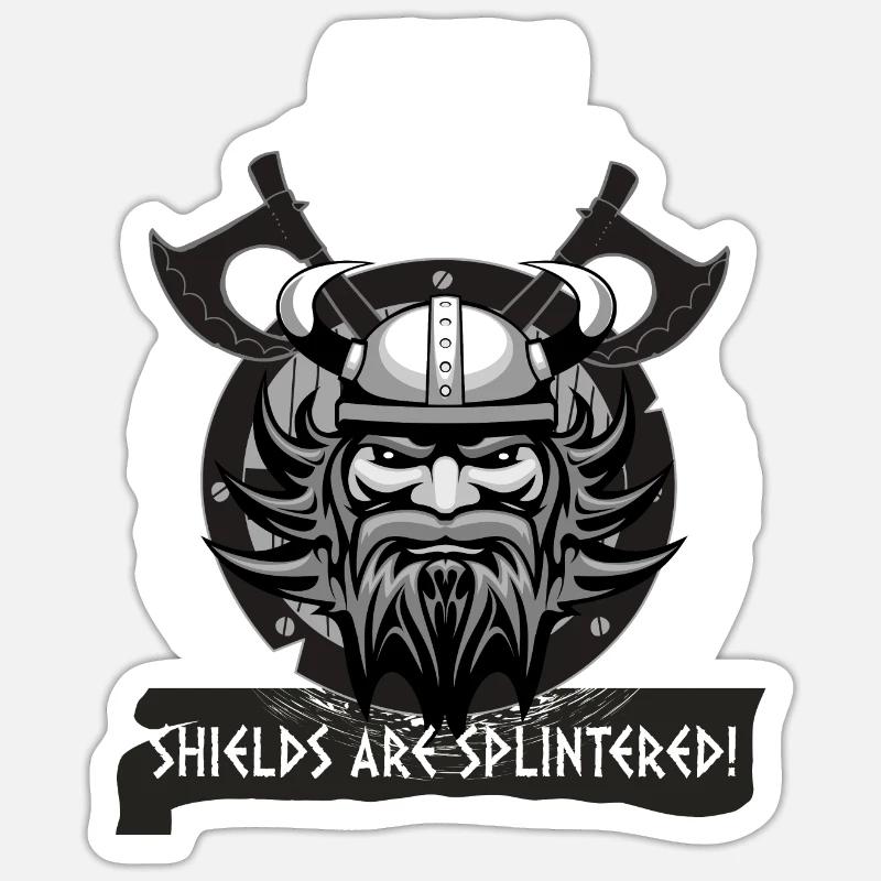 Viking - Sticker taille S (10 x 10 cm) - blanc mat