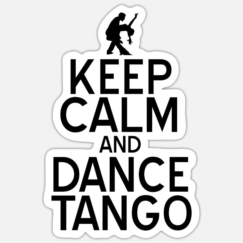 Tango - Sticker Größe S (10 x 10 cm) - Mattweiß