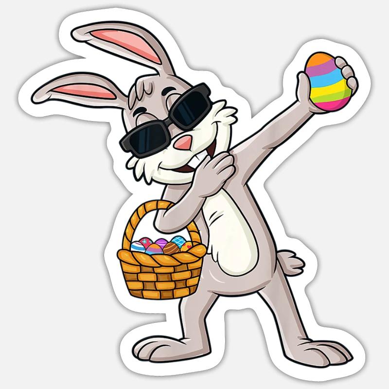 Easter Easter Happy Easter Easter Eggs Dabbing Sticker size S (10 x 10 cm)
