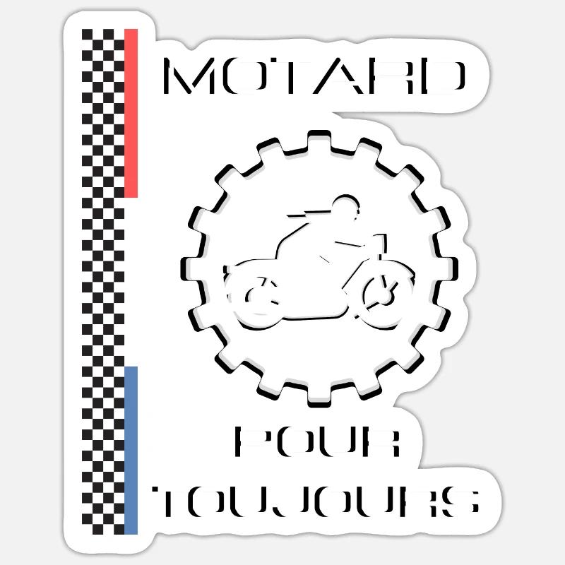 Top Motorcycle - Sticker size S (10 x 10 cm) - white matte