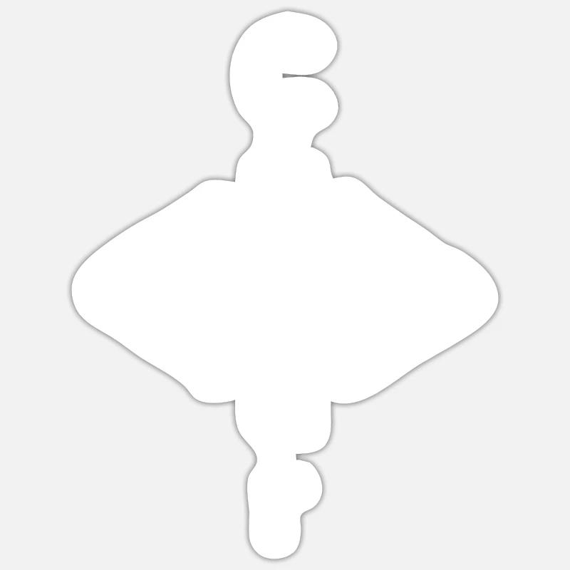 Cukur çukur - Sticker taille S (10 x 10 cm) - blanc mat