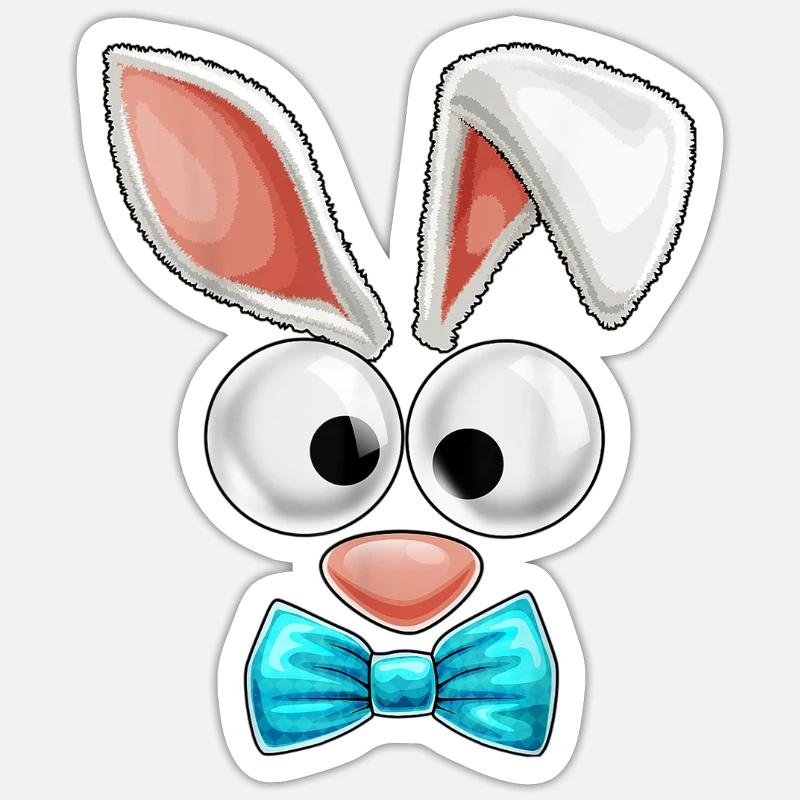Easter Happy Easter Easter Egg Ears Sticker size S (10 x 10 cm)