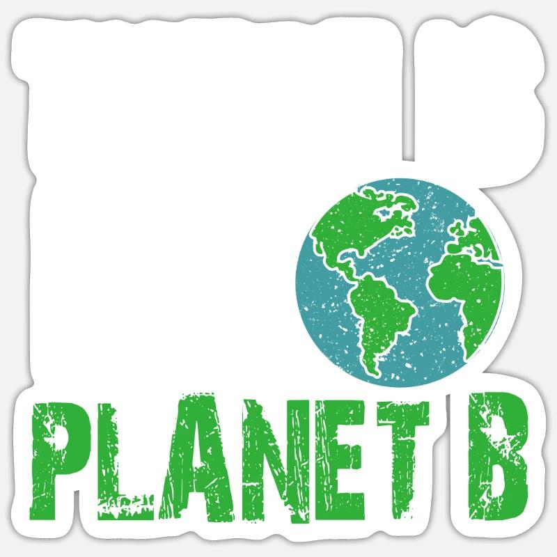 There is NO Planet B - Sticker taille S (10 x 10 cm) - blanc mat
