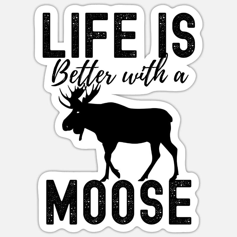 elk - Sticker size S (10 x 10 cm) - white matte