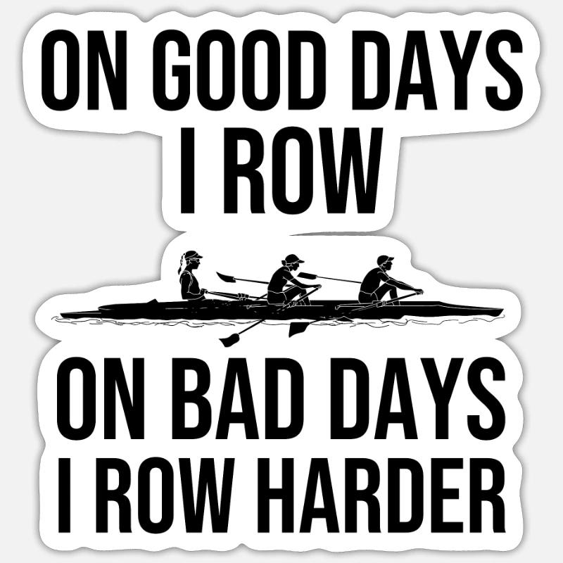 Ruderer Geschenkidee | Rudermannschaft Ruderboot Sticker Größe S (10 x 10 cm)