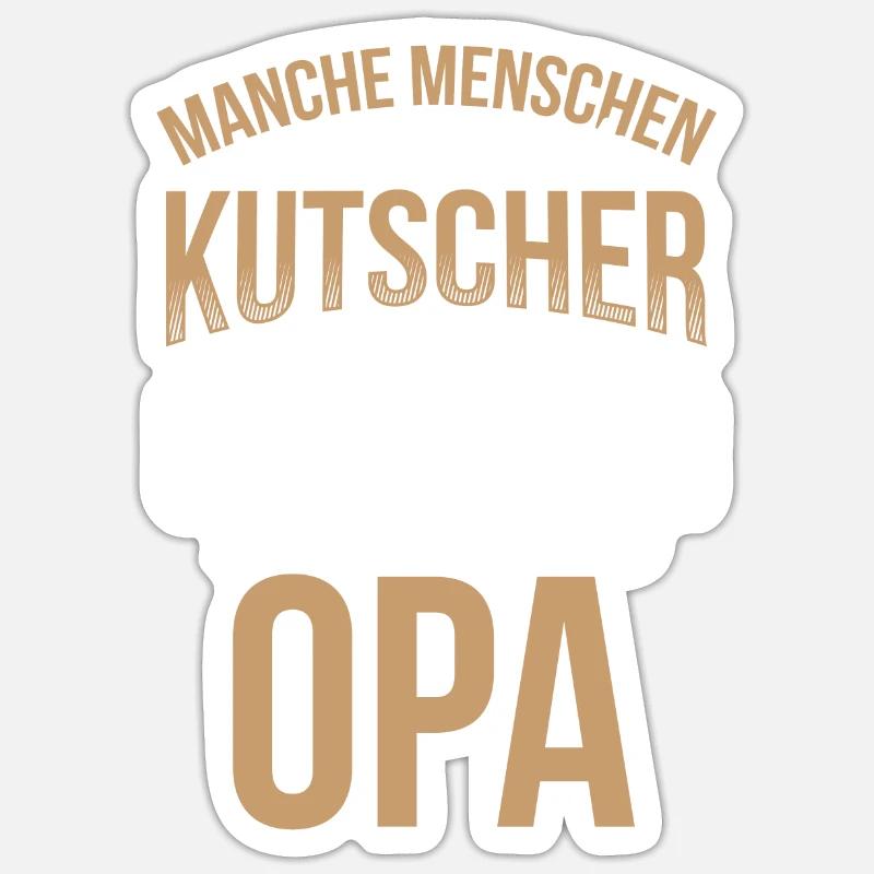 Kutsche Kutscher Geschenkidee - Sticker Größe S (10 x 10 cm) - Mattweiß