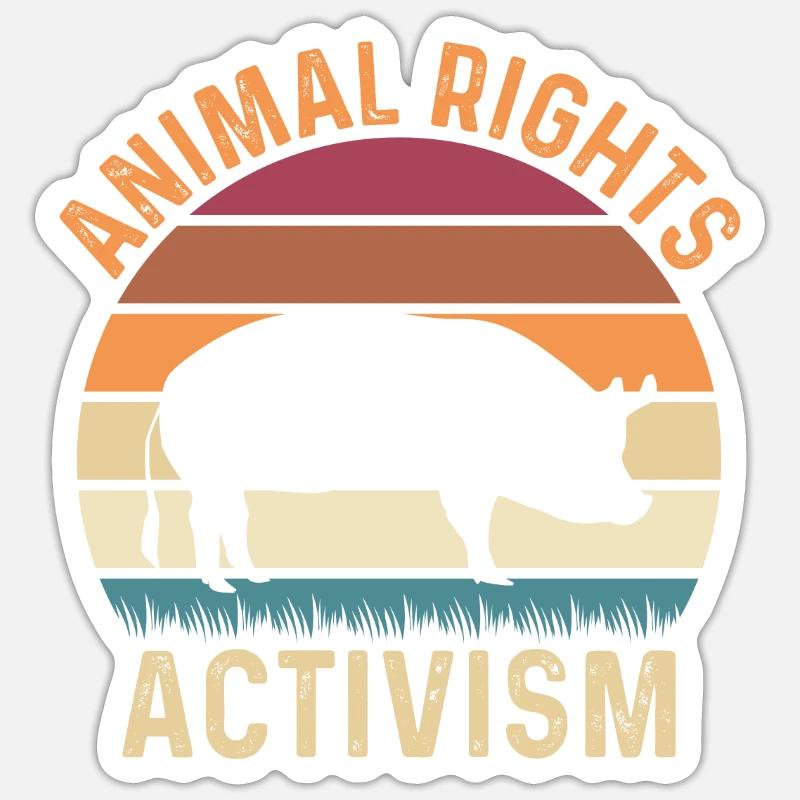 Animal rights Activism Sticker size S (10 x 10 cm)