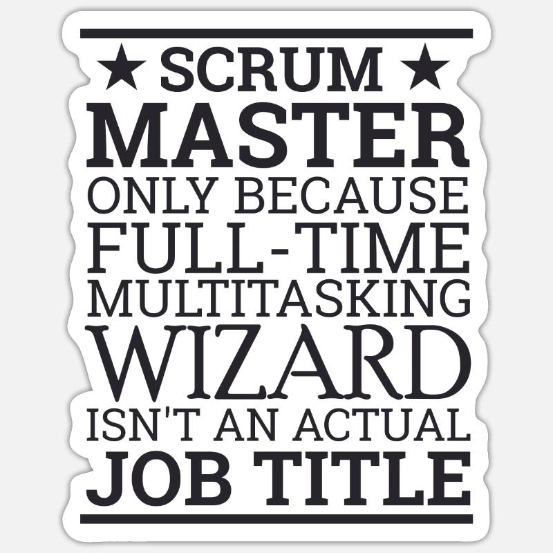 "Scrum Wizard" | "Scrum Master" Sticker size S (10 x 10 cm)