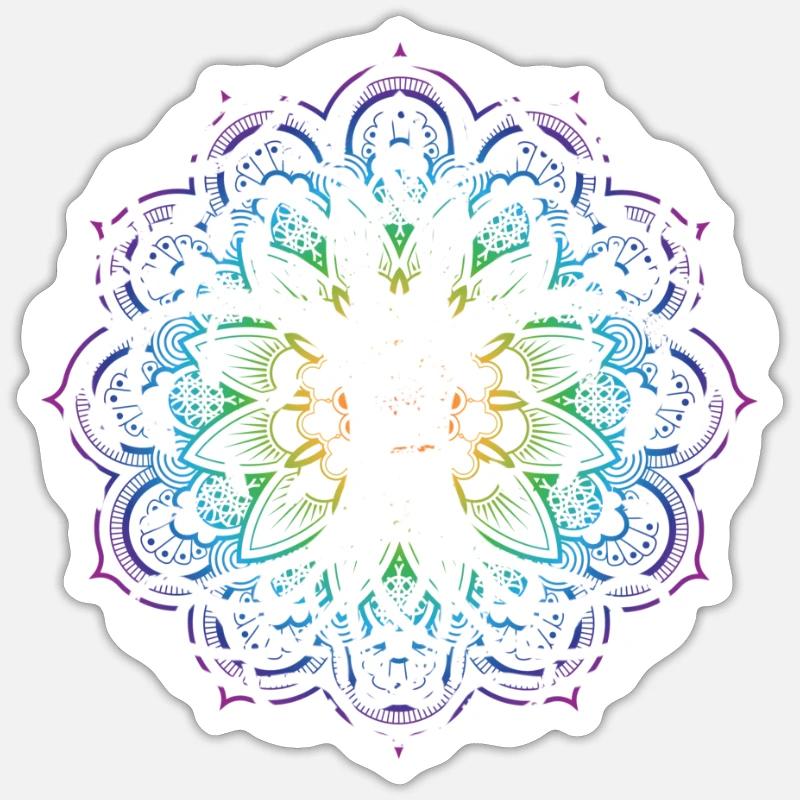 Lebensbaum Lebensblume Blume Des Lebens - Sticker Größe S (10 x 10 cm) - Mattweiß
