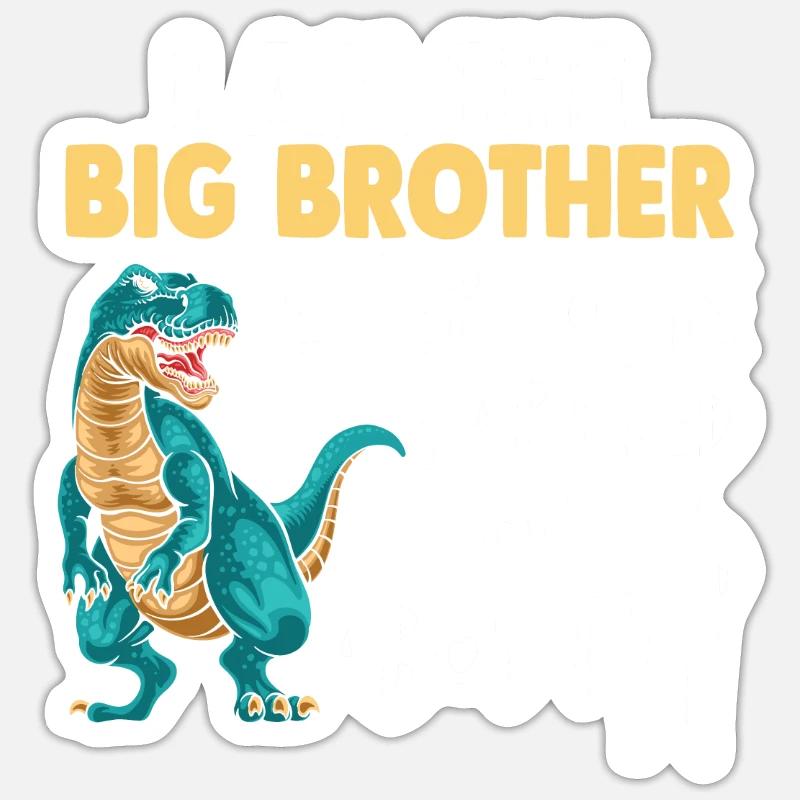 Ich bin der große Bruder - Sticker Größe S (10 x 10 cm) - Mattweiß