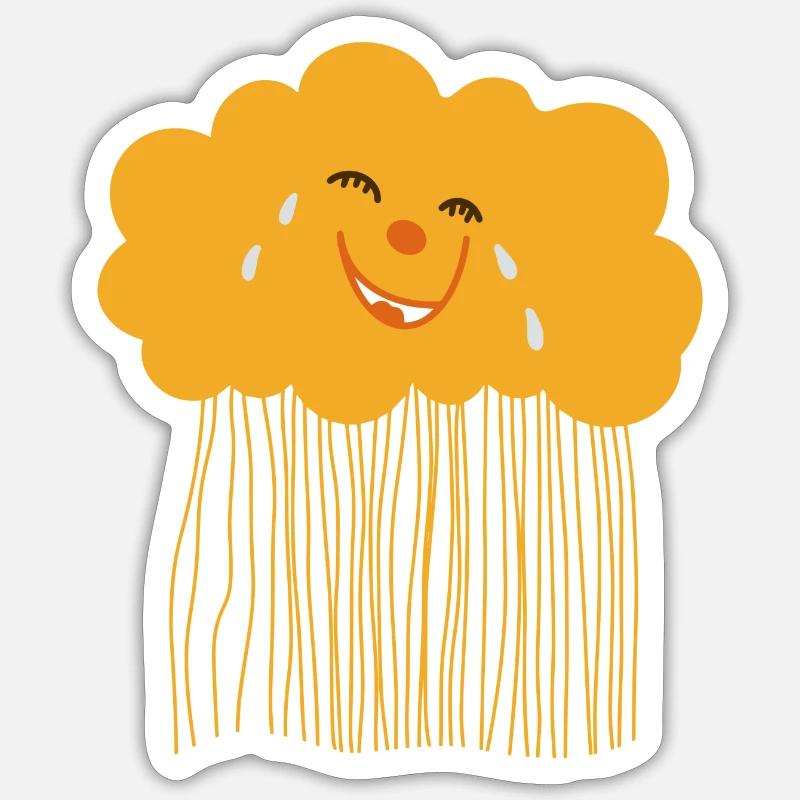 Funny Cloud - Sticker size S (10 x 10 cm) - white matte