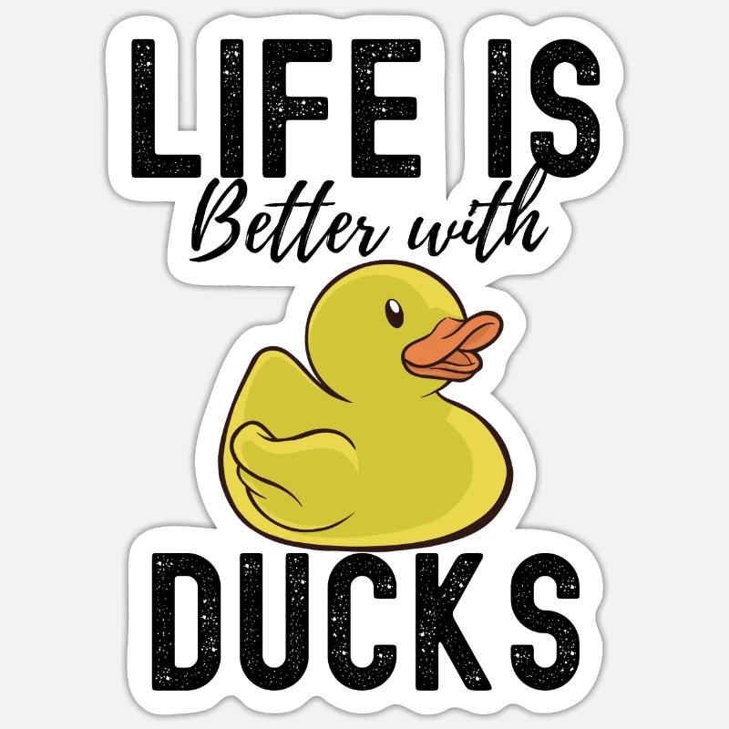 duck - Sticker size S (10 x 10 cm) - white matte