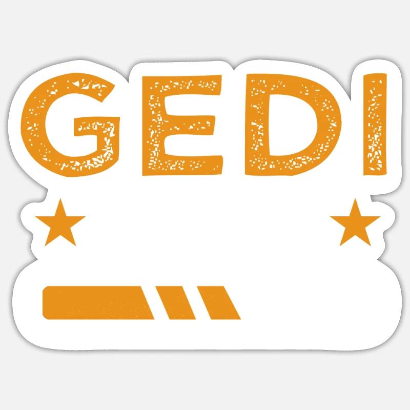 GediLoading Bruder Wird Pate Zukünftiger Gedi - Sticker Größe S (10 x 10 cm) - Mattweiß