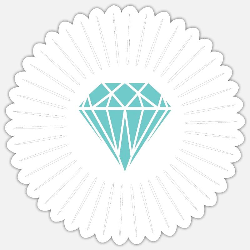 Diamond Diamant - Sticker size S (10 x 10 cm) - white matte
