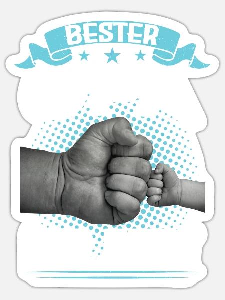 Opa Großvater Enkelkind Geschenk - Sticker Größe S (10 x 10 cm) - Mattweiß