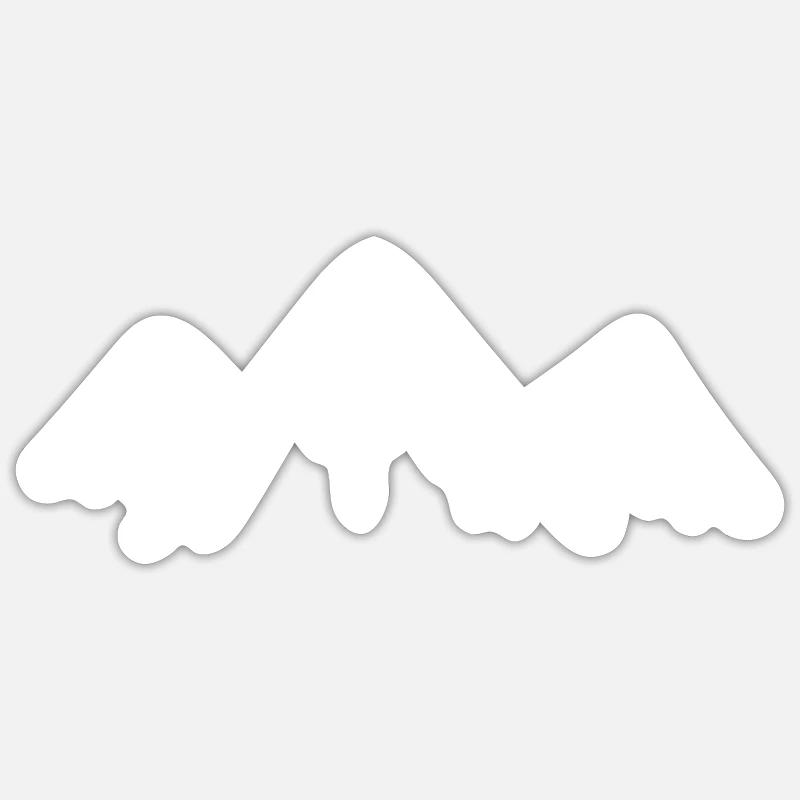 Mountain summit mountains - Sticker size S (10 x 10 cm) - white matte