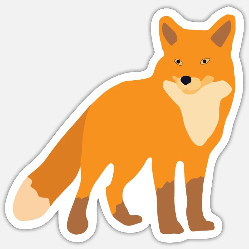 Fuchs Wildfuchs Rotfuchs Wildtier Sticker Größe S (10 x 10 cm)