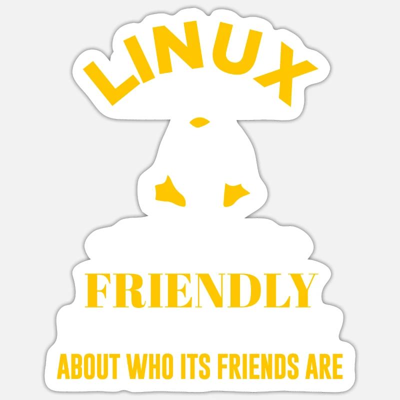 Linux Geek Coding Programmeur Nerd Sticker taille S (10 x 10 cm)