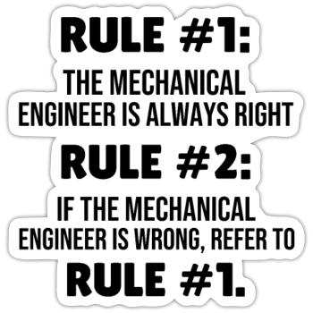 Mechanical Engineer Gift Mechanical Engineering Student - Sticker size S (10 x 10 cm) - white matte - Front