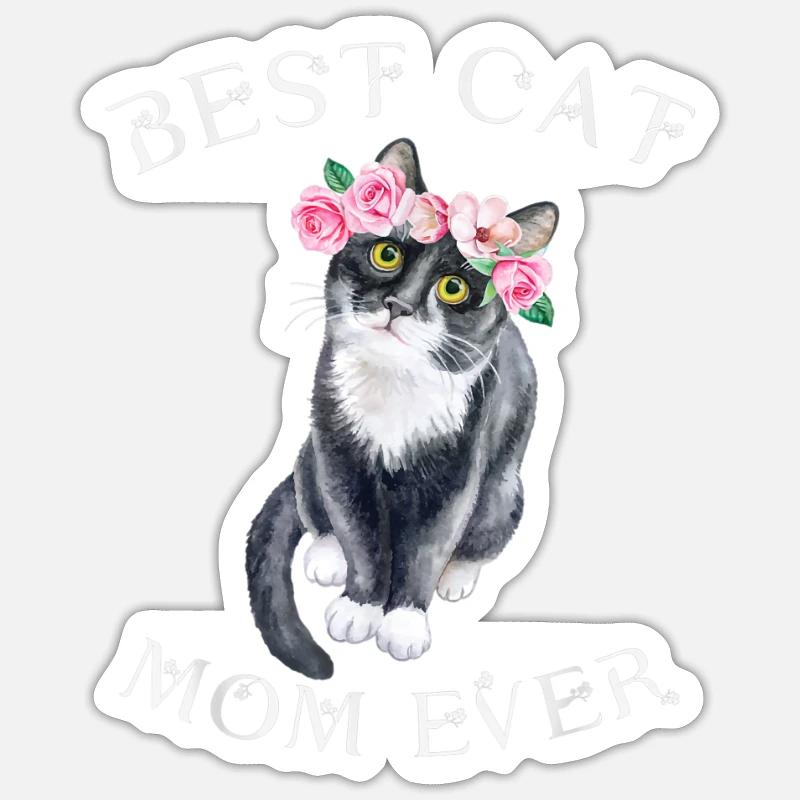 Muttertag Katzen Mutter Mom Mama Cat Mom Sticker Größe S (10 x 10 cm)