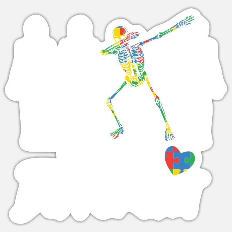 Autisme Conscience - Sticker taille S (10 x 10 cm) - blanc mat