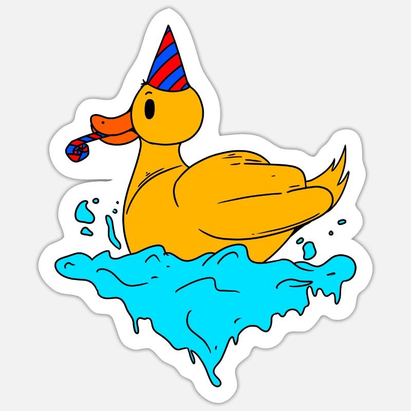 Rubber Duck - Sticker size S (10 x 10 cm) - white matte