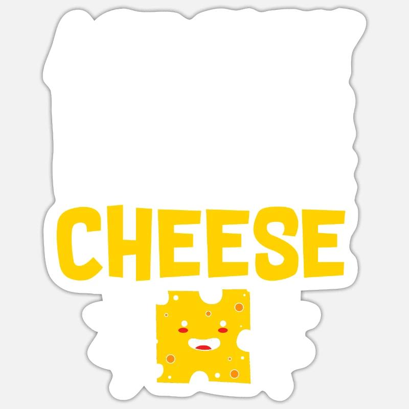 Fromage - Sticker taille S (10 x 10 cm) - blanc mat