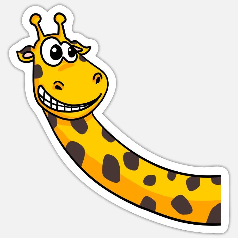 Giraffe - Sticker Größe S (10 x 10 cm) - Mattweiß