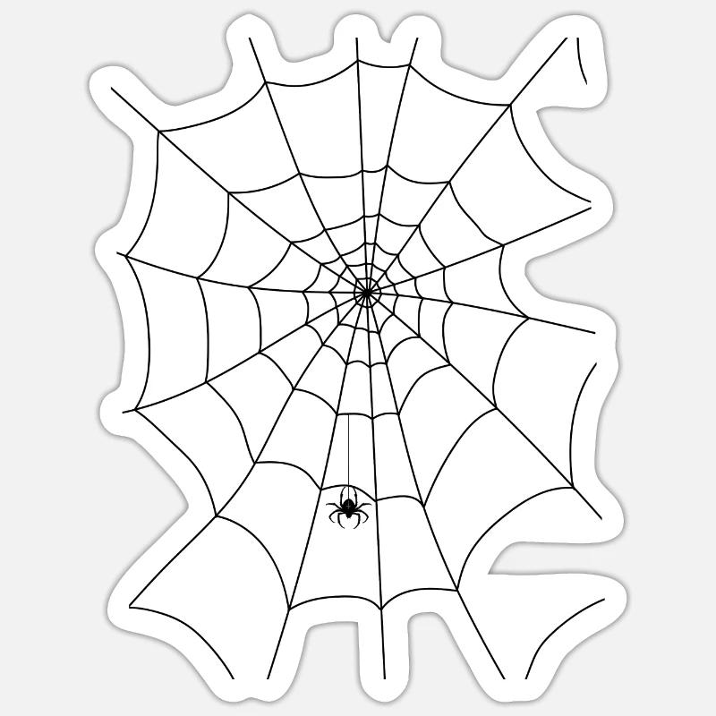 Spider web, spider, spider in the web Sticker size S (10 x 10 cm)