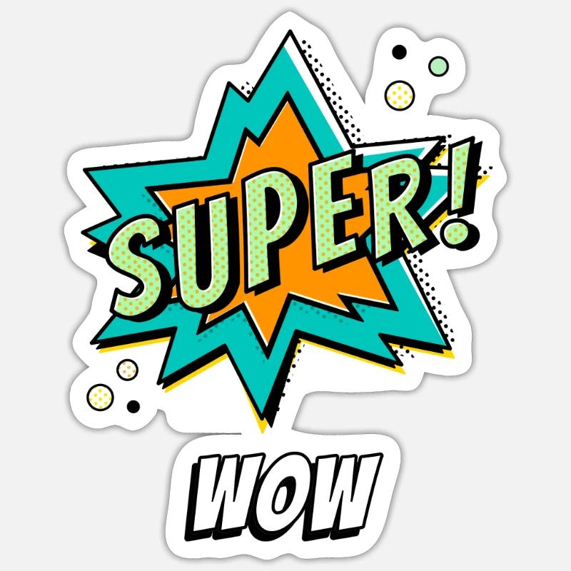 Comic Cartoon Comics WOW! Balloon Speech Bubble Sticker size S (10 x 10 cm)