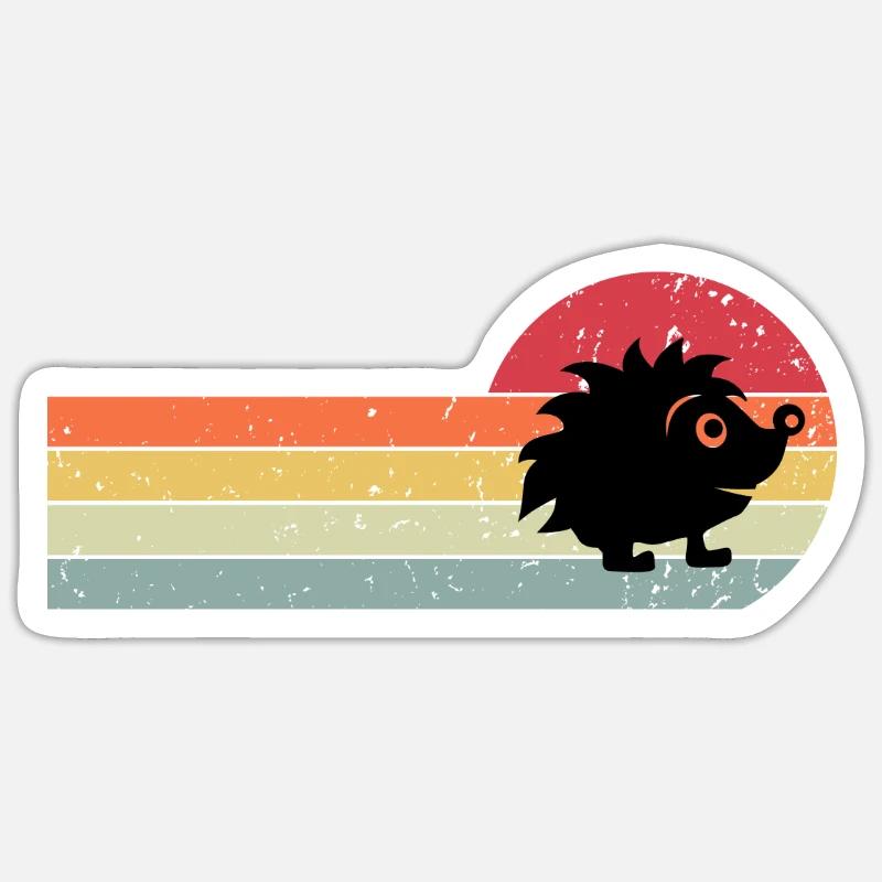 Igel - Sticker Größe S (10 x 10 cm) - Mattweiß