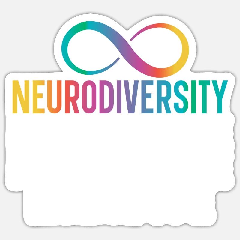 Recognize Normalize Embrace Neurodiversity Autism - Sticker size S (10 x 10 cm) - white matte
